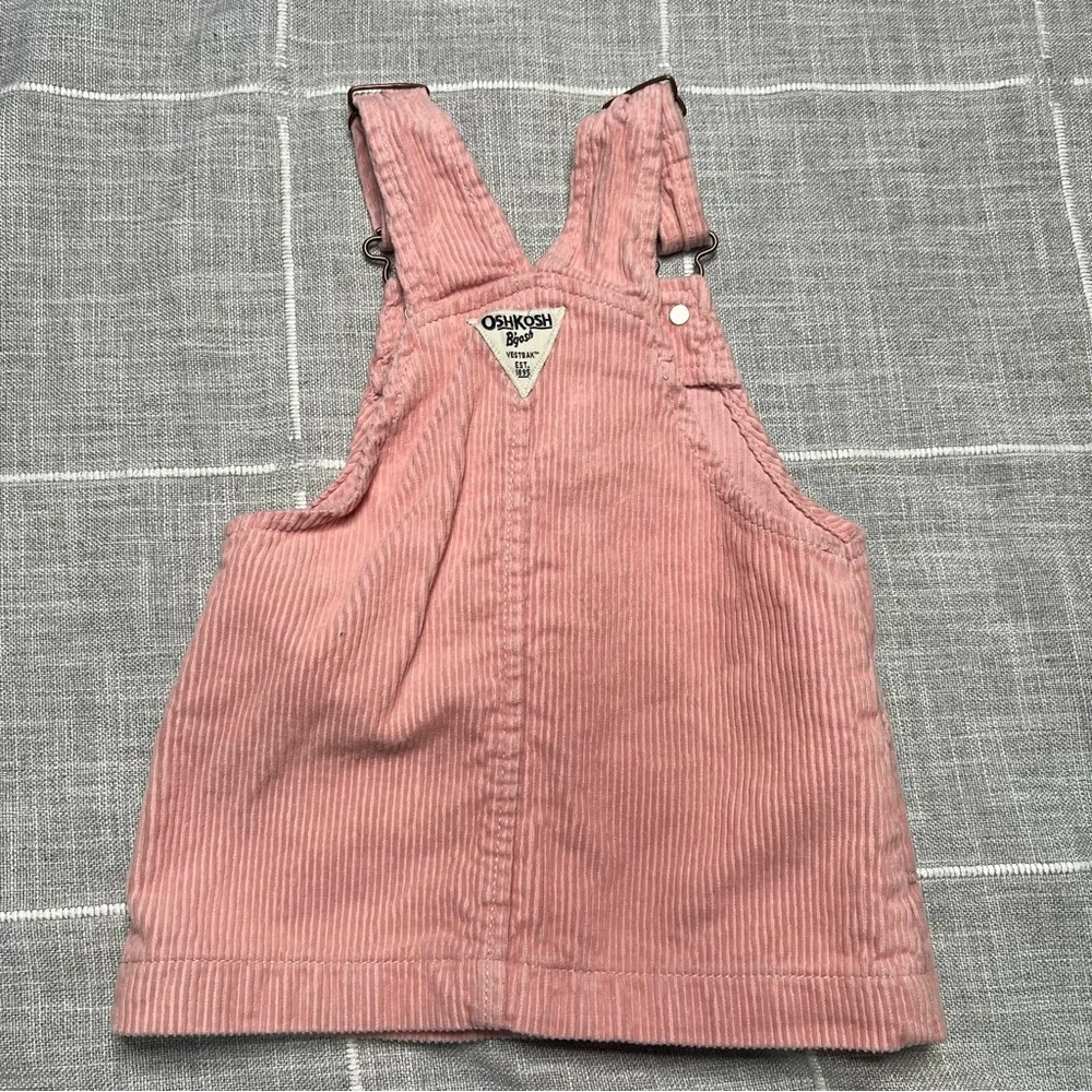 OshKosh B'Gosh 12 Months‎ Pink Corduroy Overalls Dress Cotton
